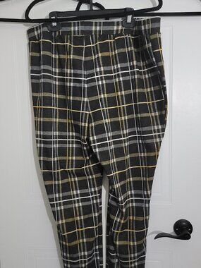 Black Yellow Plaid Pants